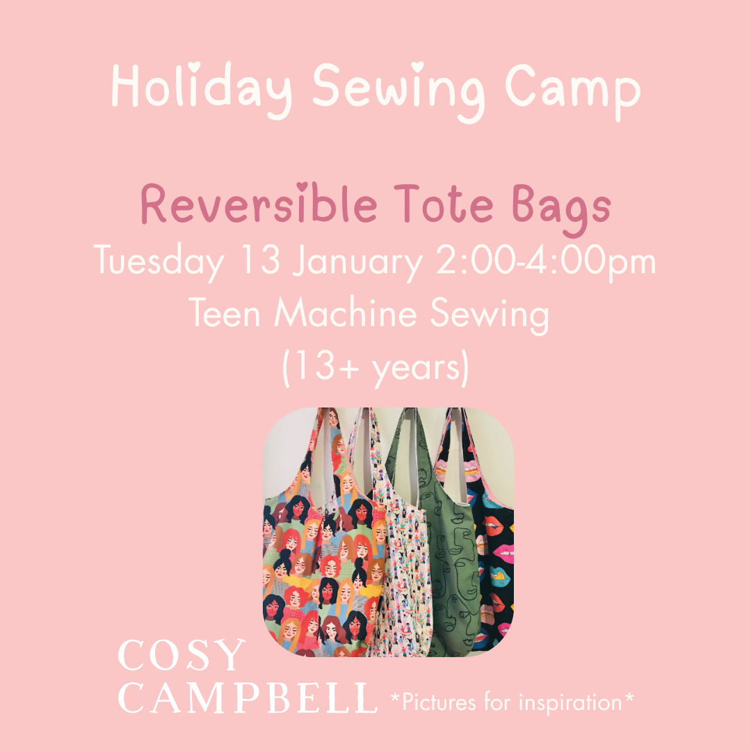 TEEN - Reversible Tote Bag - Tuesday 13 January 2:00-4:00pm