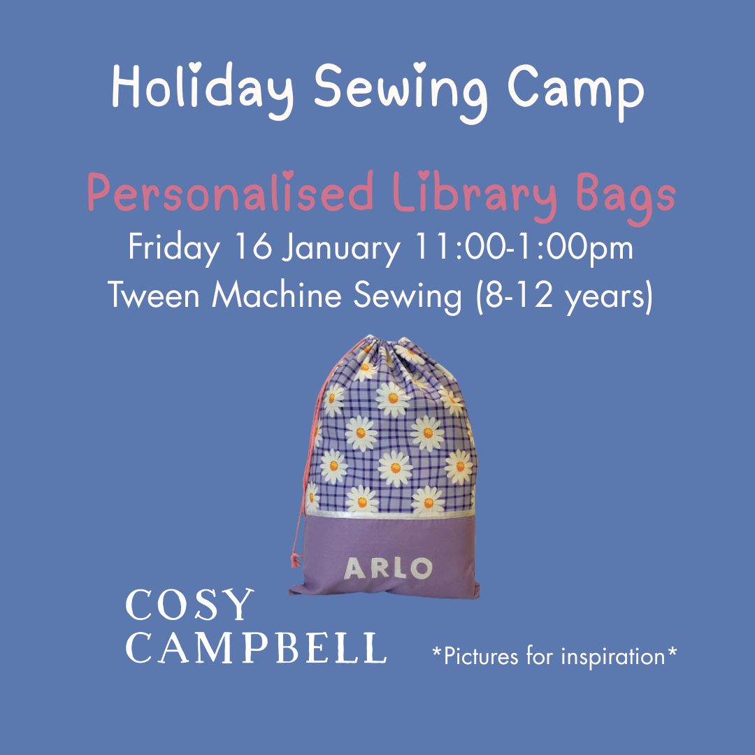 TWEEN - Personalised Library Bags - Friday 16 January 11:00-1:00pm