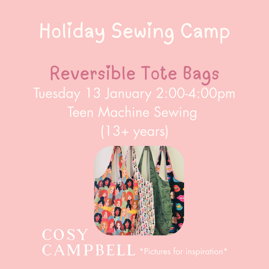 TEEN - Reversible Tote Bag - Tuesday 13 January 2:00-4:00pm