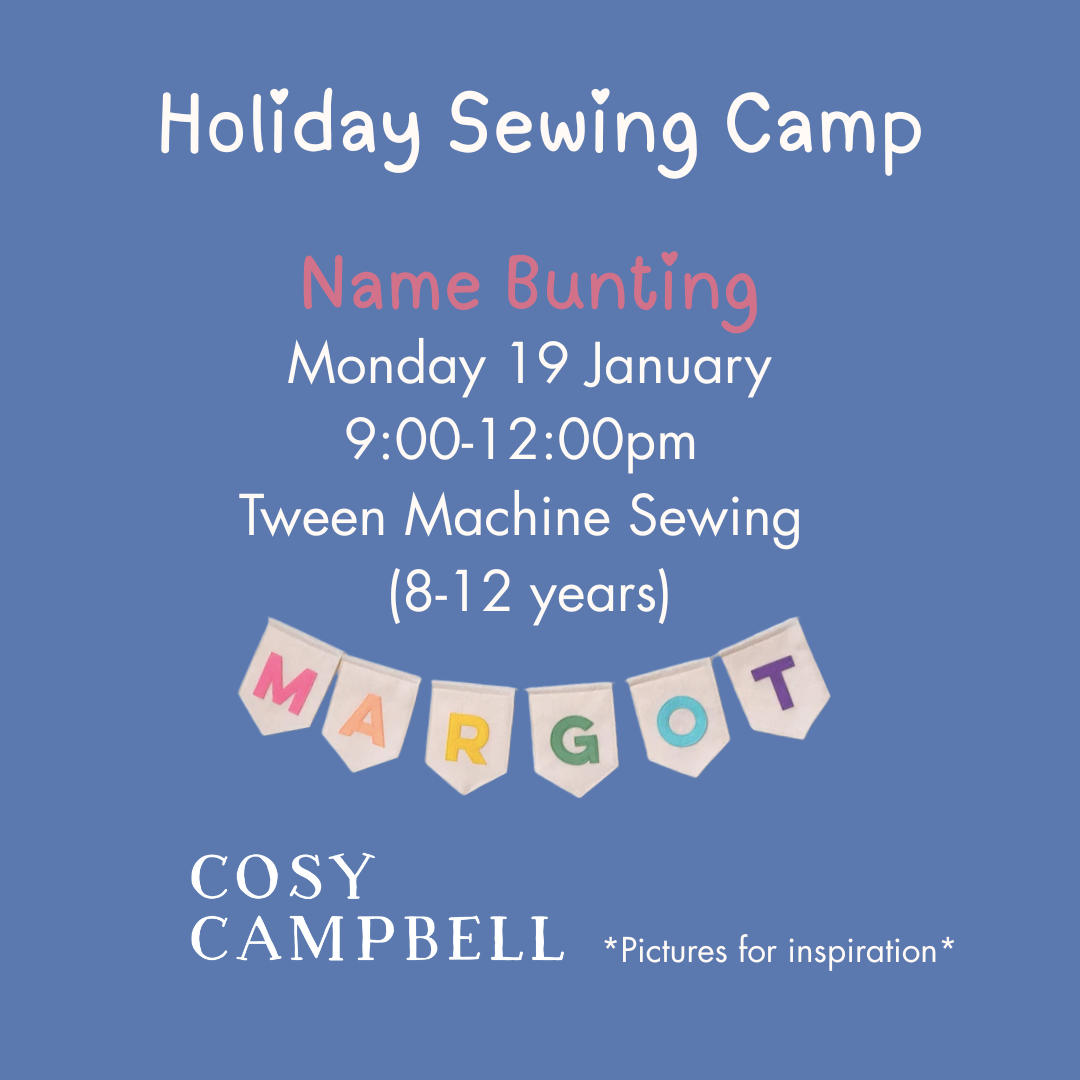 TWEEN - Name Bunting - Monday 19 January 9:00-12:00pm