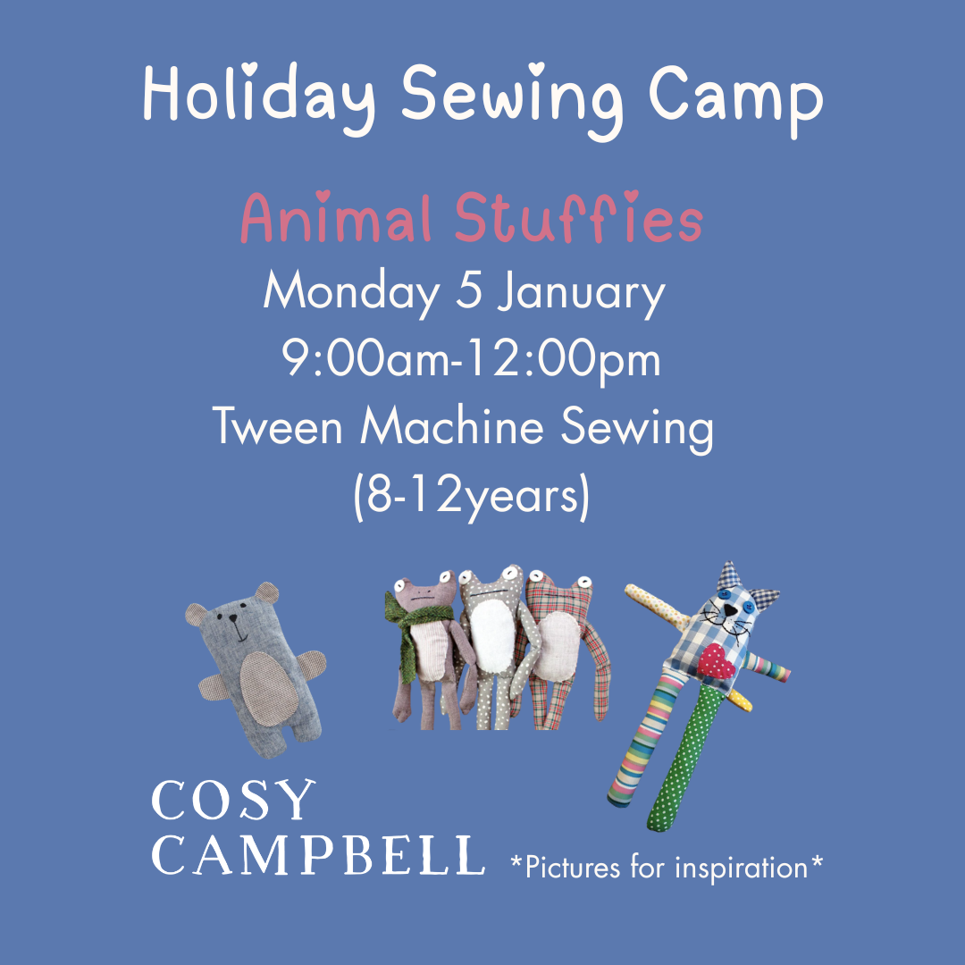 TWEEN - Animal Stuffies - Monday 5 January 9:00-12:00pm
